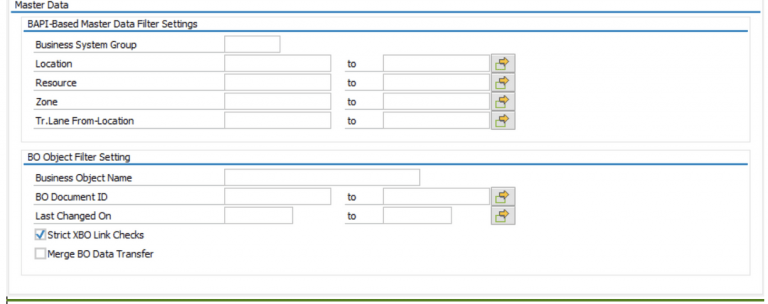 Transfer Transportation Master Data 2